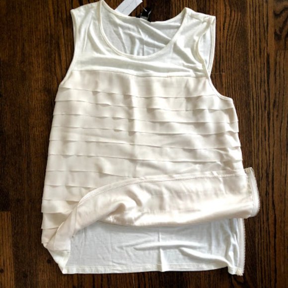 Ann Taylor Cream Sleeveless Top - Picture 6 of 6